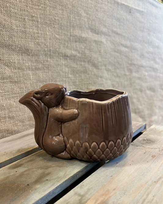 Cache-Pot écureuil marron S